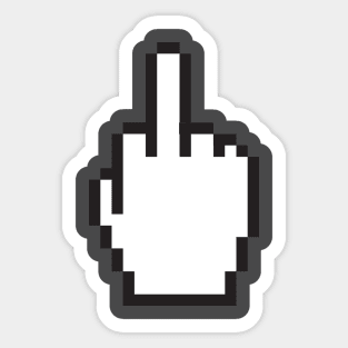 Digital Middle Finger Sticker